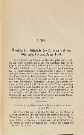 Der Obermain als Handelsstraße im späteren Mittelalter