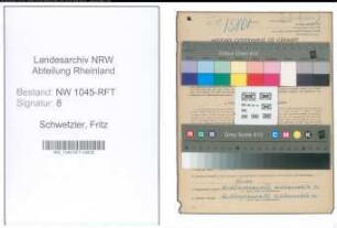 Entnazifizierung Fritz Schwetzler , geb. 09.05.1894 (Kaufmann)