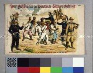 Postkarte zum Aufstand in Deutsch-Südwestafrika