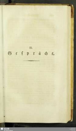 II. Gespräche