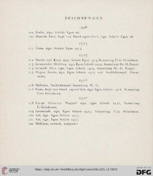Zeichnungen (Nr. 109-139)