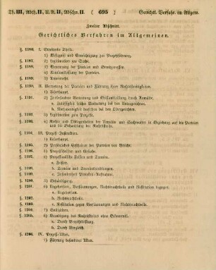 Zweiter Abschnitt. Gerichtliches Verfahren im Allgemeinen