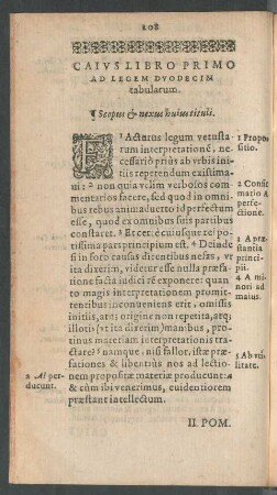 Caius Libro Primo Ad Legem Duodecim tabularum.