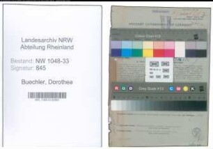 Entnazifizierung Dorothea Buechler , geb. 12.05.1901 (Lehrer)