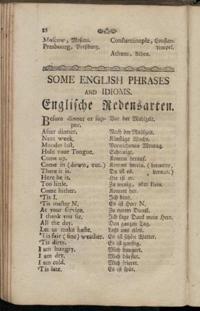 Some English Phrases and Idioms. Englische Redensarten.