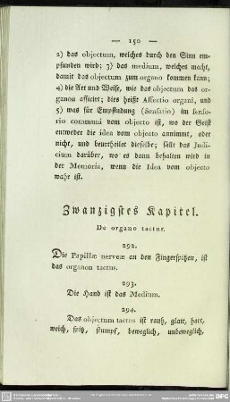 Zwanzigstes Kapitel. De organo tactus