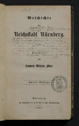 Geschichte der Reichsstadt Nürnberg
