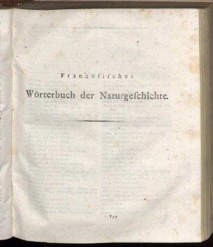 Französisches Wörterbuch der Naturgeschichte.