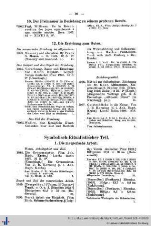 Symbolisch-Ritualistischer Teil