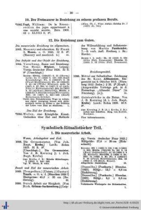 Symbolisch-Ritualistischer Teil