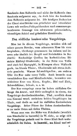Das südliche kaukasische Vorgebürge.