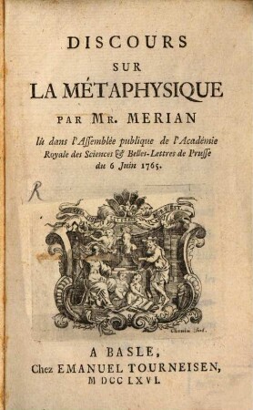 Discours Sur La Métaphysique