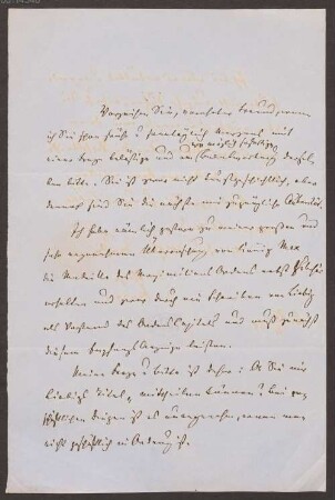 Paul Heyse (1830-1914) Nachlass: Brief von Carl Schnaase an Paul Heyse - BSB Heyse-Archiv VI. Schnaase, Karl