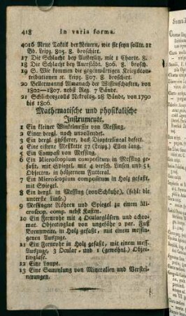Mathematische und physikalische Instrumente