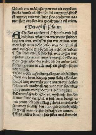 Der aylfft Psalm. ||