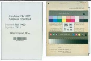 Entnazifizierung Otto Szeimmeitat , geb. 06.04.1899 (Polizist)
