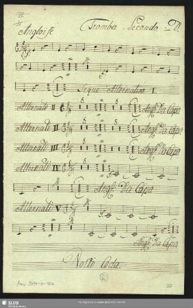 Tromba seconda in D