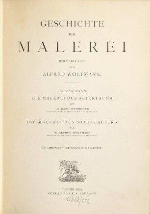 Geschichte der Malerei, 1. Die Malerei des Alterthums