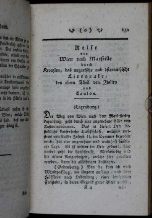 Reise von Wien nach Marseille durch [...].