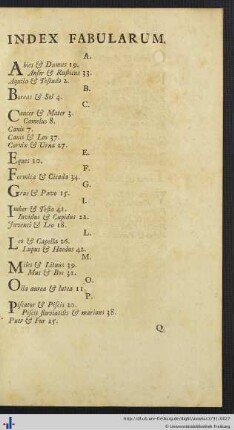 Index Fabularum.