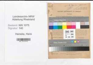 Entnazifizierung Hans Heineke , geb. 15.03.1909 (Verwaltungsangestellter)