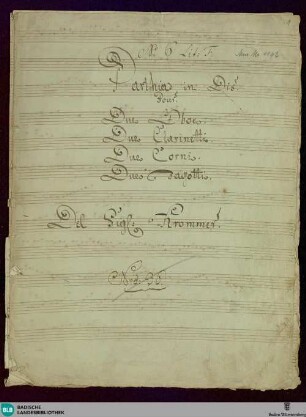 Partitas - Don Mus.Ms. 1162 : winds; E|b; PadK 4.17