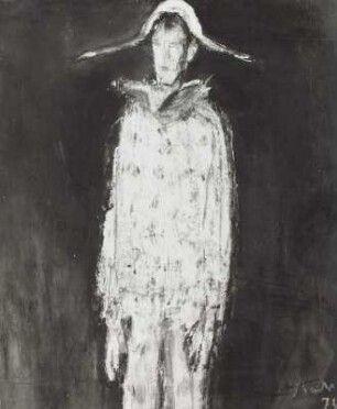 Harlekin mit Spitzenkragen