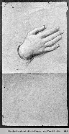 Handstudie für "Madonna mit dem Kind"