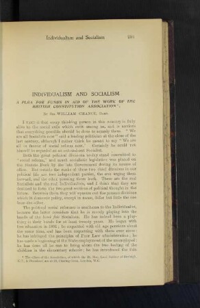 Individualism and Socialism