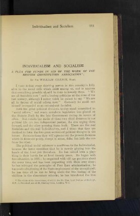 Individualism and Socialism