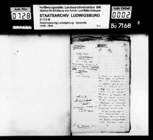 Stiftungssachen: Pfründen, Oberamt Ludwigsburg