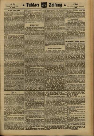Zweite Ausgabe vom Dienstag, den 02. Mai 1911.