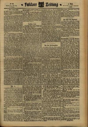 Zweite Ausgabe vom Dienstag, den 02. Mai 1911.
