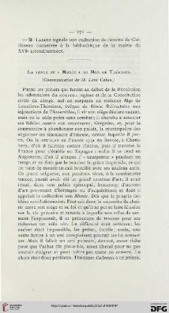 La vente du "Musée" de Mgr de Thémines