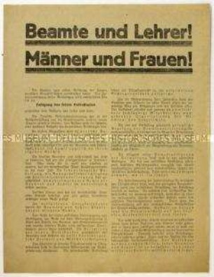Aufruf der Deutschen Demokratischen Partei zur Reichstagswahl 1920