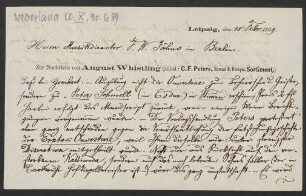 Brief an Friedrich Wilhelm Jähns : 10.02.1869