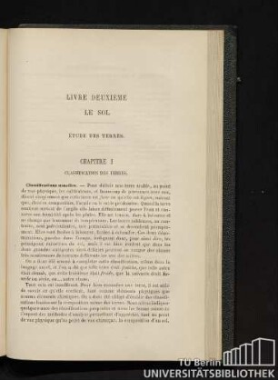 Chapitre I. Classification des terres