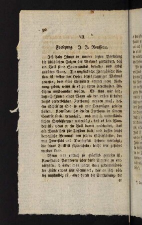 30-48, VII. Fortsetzung. I. I. Rousseau. - X. Fortsetzung. Gleichheit.