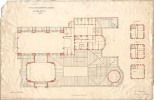 Hocheder, Karl; München; Müller´sches Volksbad - Grundriss 2. OG; Turm (Grundriss 3. OG, Grundriss 4. OG, Grundriss 5. OG)