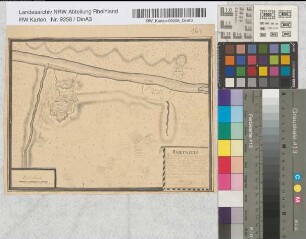 Rheinfels (bei St. Goar), Festung, Plan, mit St. Goar und Burg Katz: Rheinfels