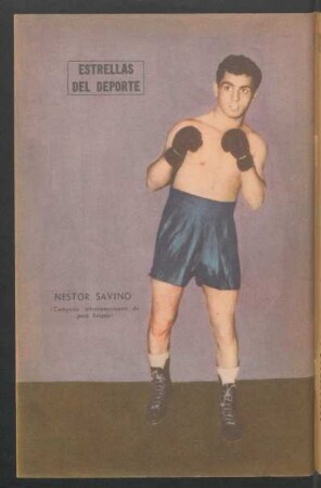 Nestor Savino (campeón latinoamericano de peso liviano) - [Fotografía] : Estrellas del deporte