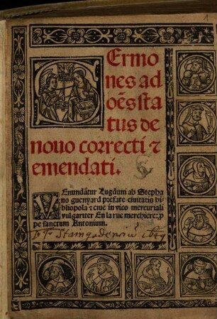 Sermones ad omnes status de nouo correcti [et] emendati
