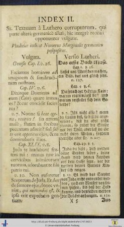 Index II. Ss. Textuum à Luthero corruptorum ...