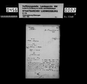 Schuldenwesen der Stiftungspflege bzw. Kirchengemeinde Walxheim
