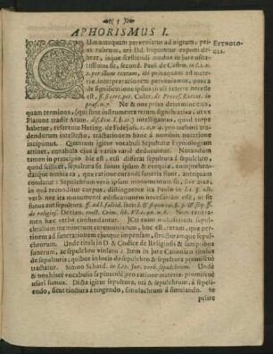Aphorismus I.