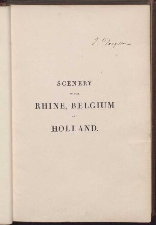Scenery of the Rhine, Belgium and Holland