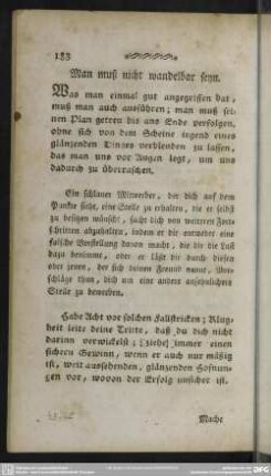 Man muß nicht wandelbar seyn