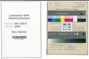 Entnazifizierung Heinrich Kern , geb. 12.07.1887 (Lagerist)