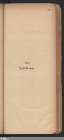 III. Textil-Branche