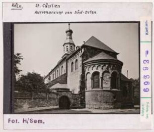 Köln: St. Cäcilien, Außenansicht von Südosten